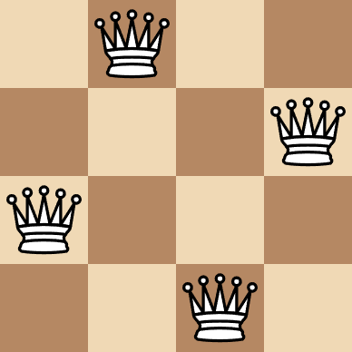 Board with 4 queens